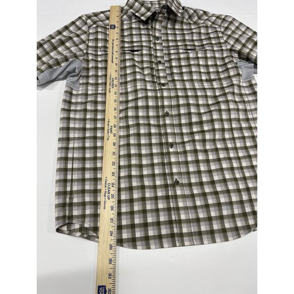 REI Men’s Fishing Shirt Medium Short Sleeve Button Vented Mesh Cooling Outdoors - Picture 2 of 7